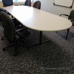 Off White Surface 9' Boardroom Table